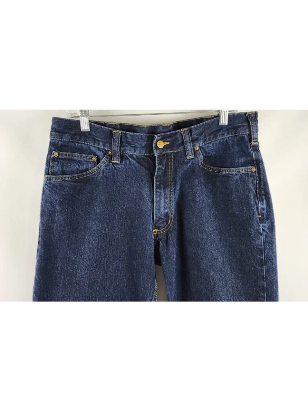Carhartt Jeans Mens 34x35 Loose Original Fit Work Denim Dark Wash